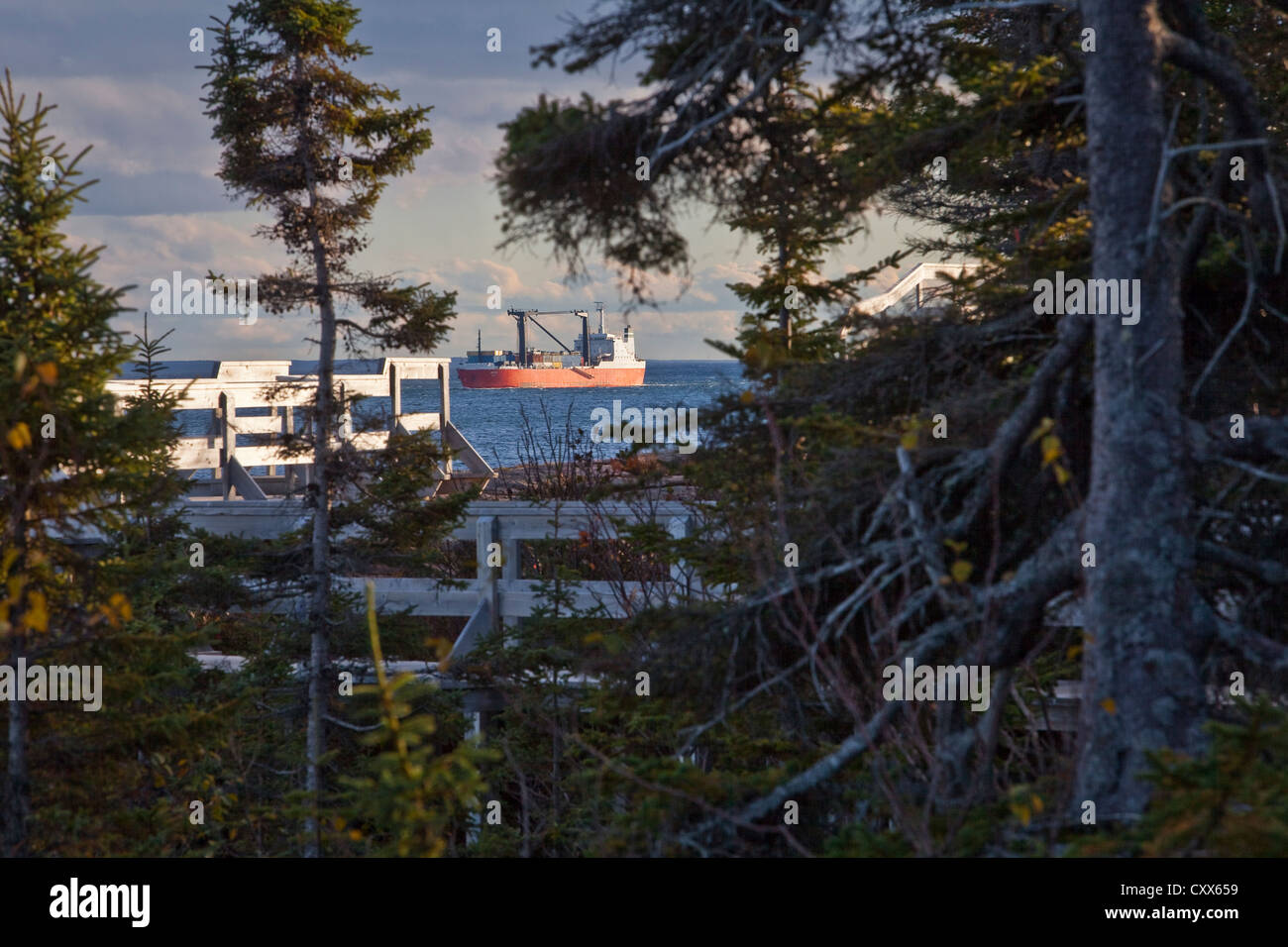 Die Aivik RORO-Frachtschiff, Eigentum von Nunavut Arktis Eastern Shipping, Stockfoto