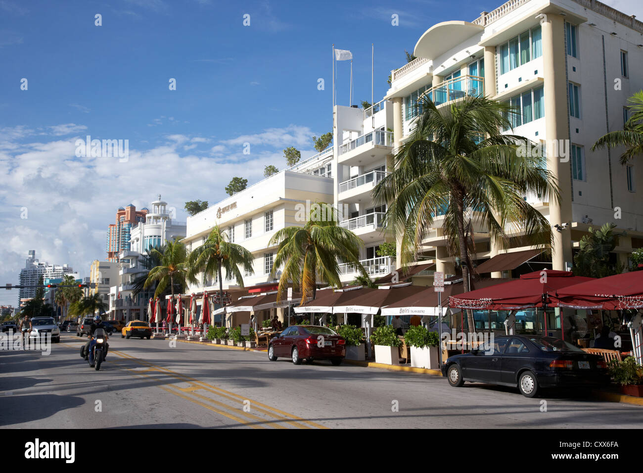 Art-Deco-historischen Stadtteil Ocean Laufwerk Miami south beach Florida Usa Stockfoto