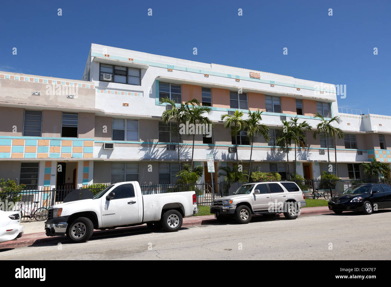 Eigentumswohnungen und Wohngebiet südlich von Miami Strand, Florida usa Stockfoto