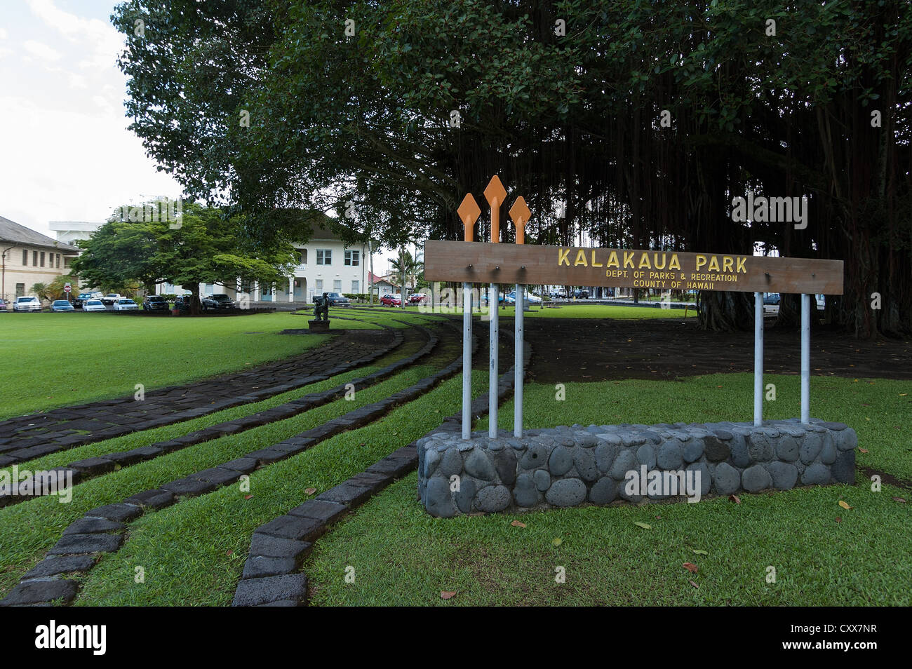 Elk284-2036 Hawaii Hilo Kalakaua Park Stockfoto