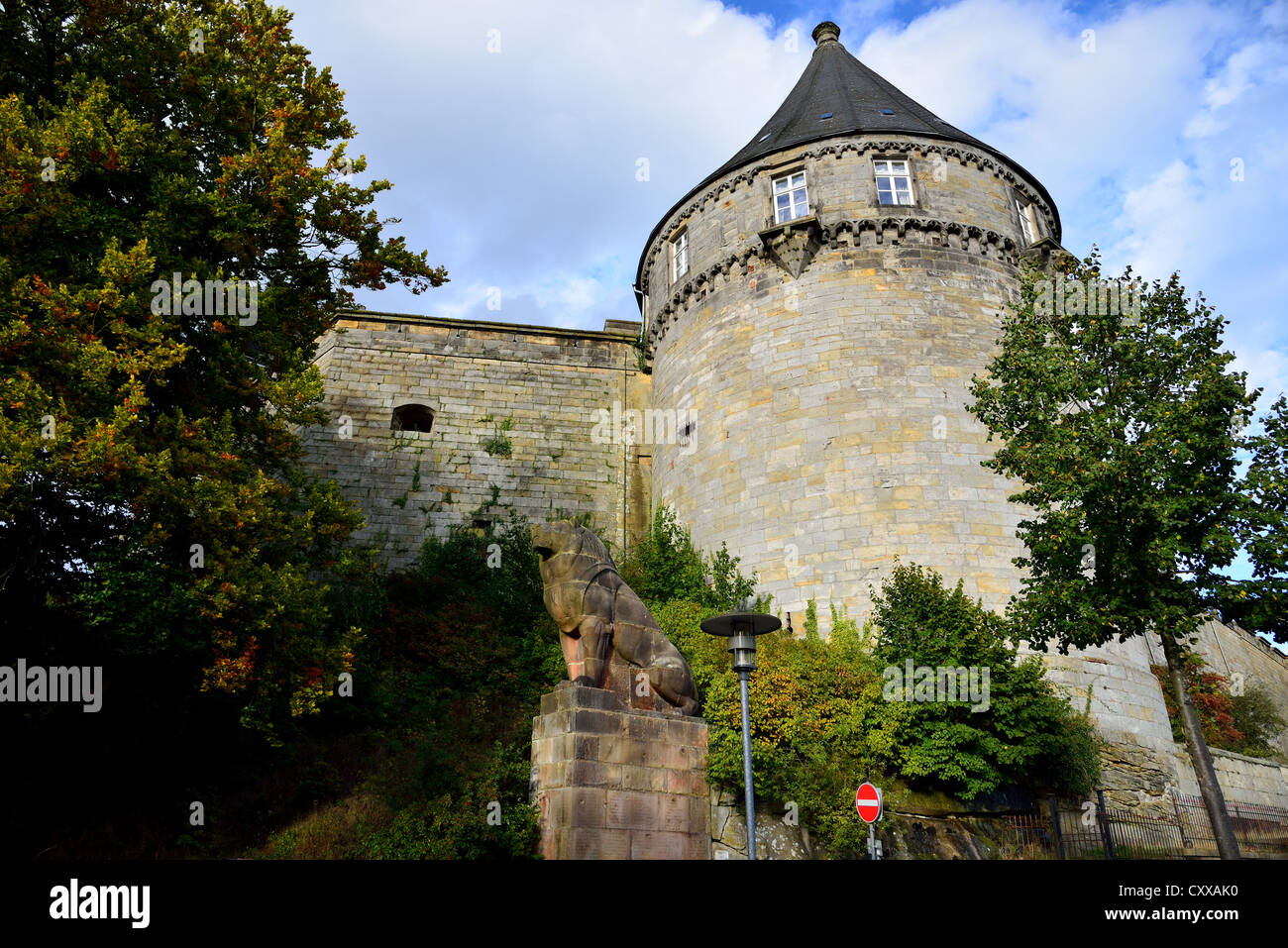 Die mittelalterliche Burg Bentheim. Bad Bentheim, Deutschland. Stockfoto