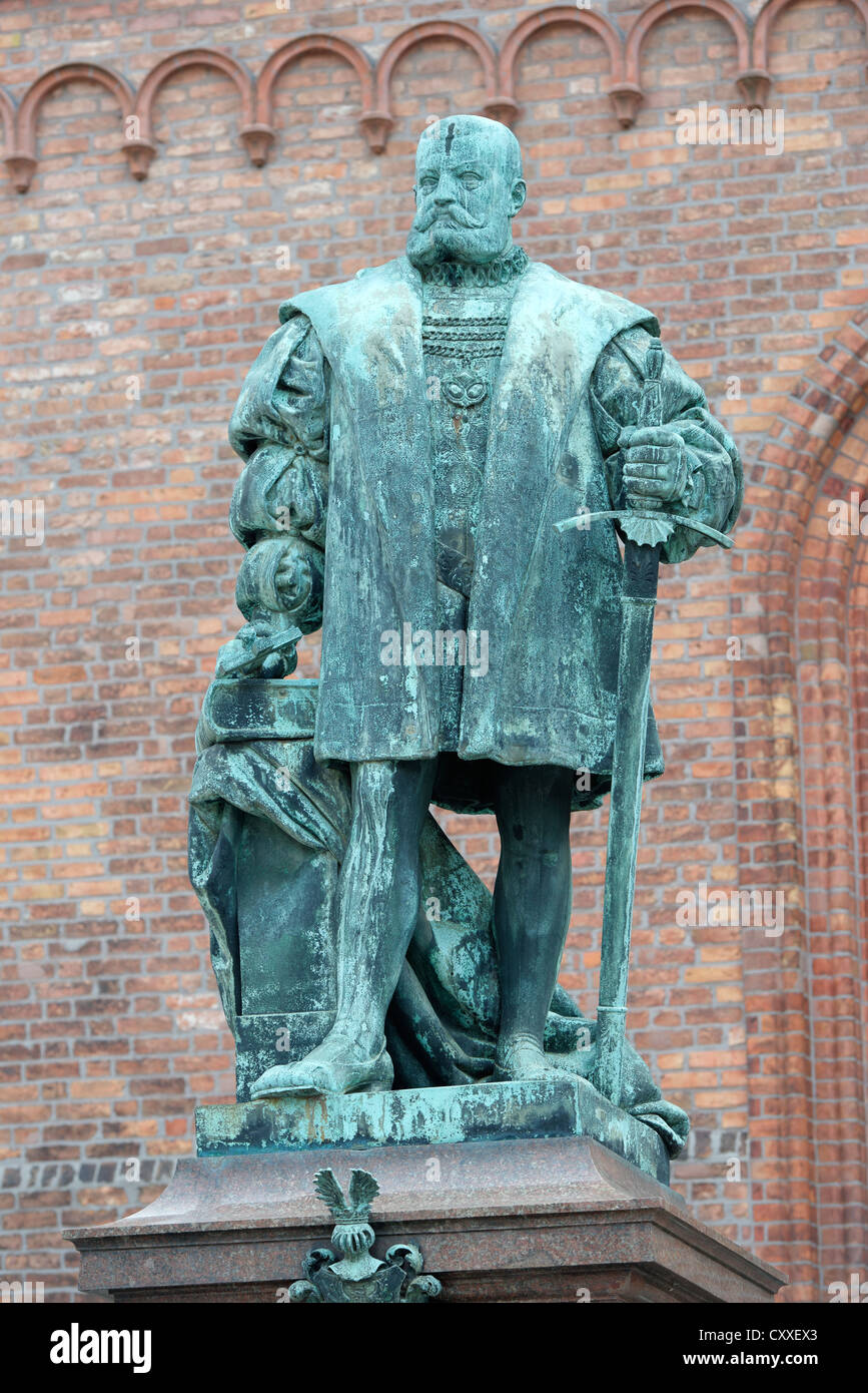 Statue von Joachim I. Nestor, 1484-1535, Kurfürst von Brandenburg, Spandau, Berlin Stockfoto