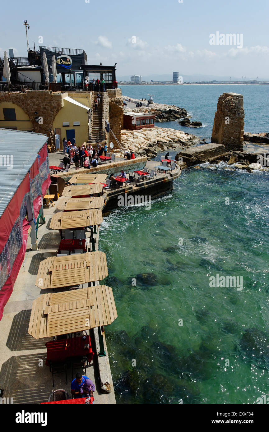 Die Altstadt auf dem Mittelmeer, Acre oder Akko, Unesco World Heritage Site, Israel, Nahost Stockfoto