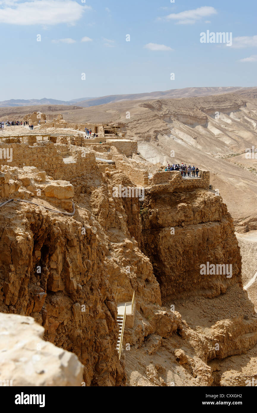 Jüdischen Masada Festung, UNESCO World Heritage Website, Westjordanland, Israel, Nahost Stockfoto