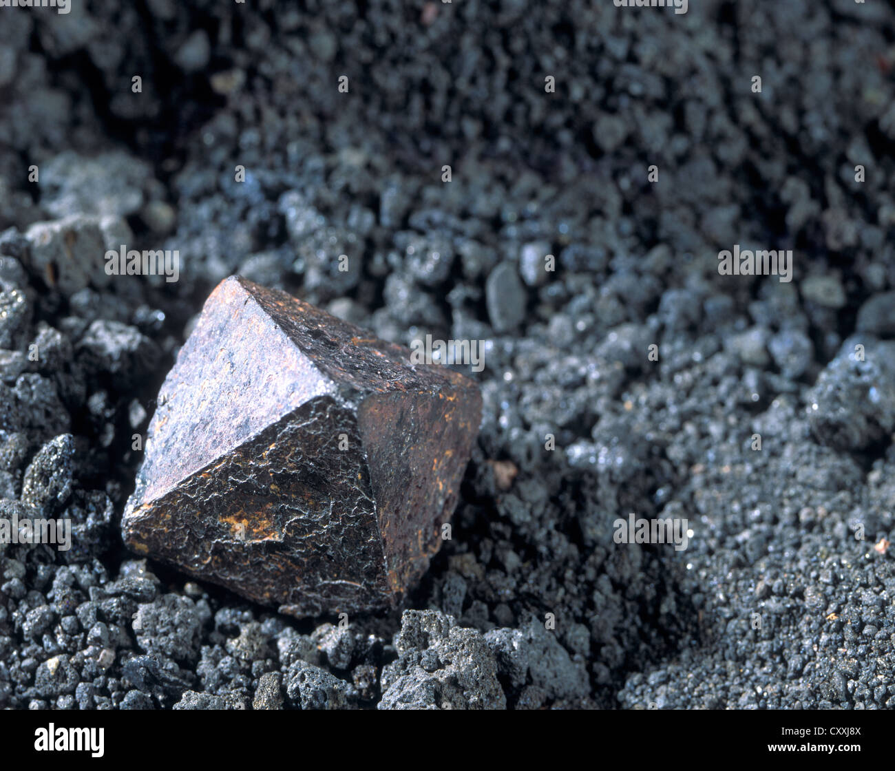 Magnetit, Lodestone aus Madagaskar Stockfoto