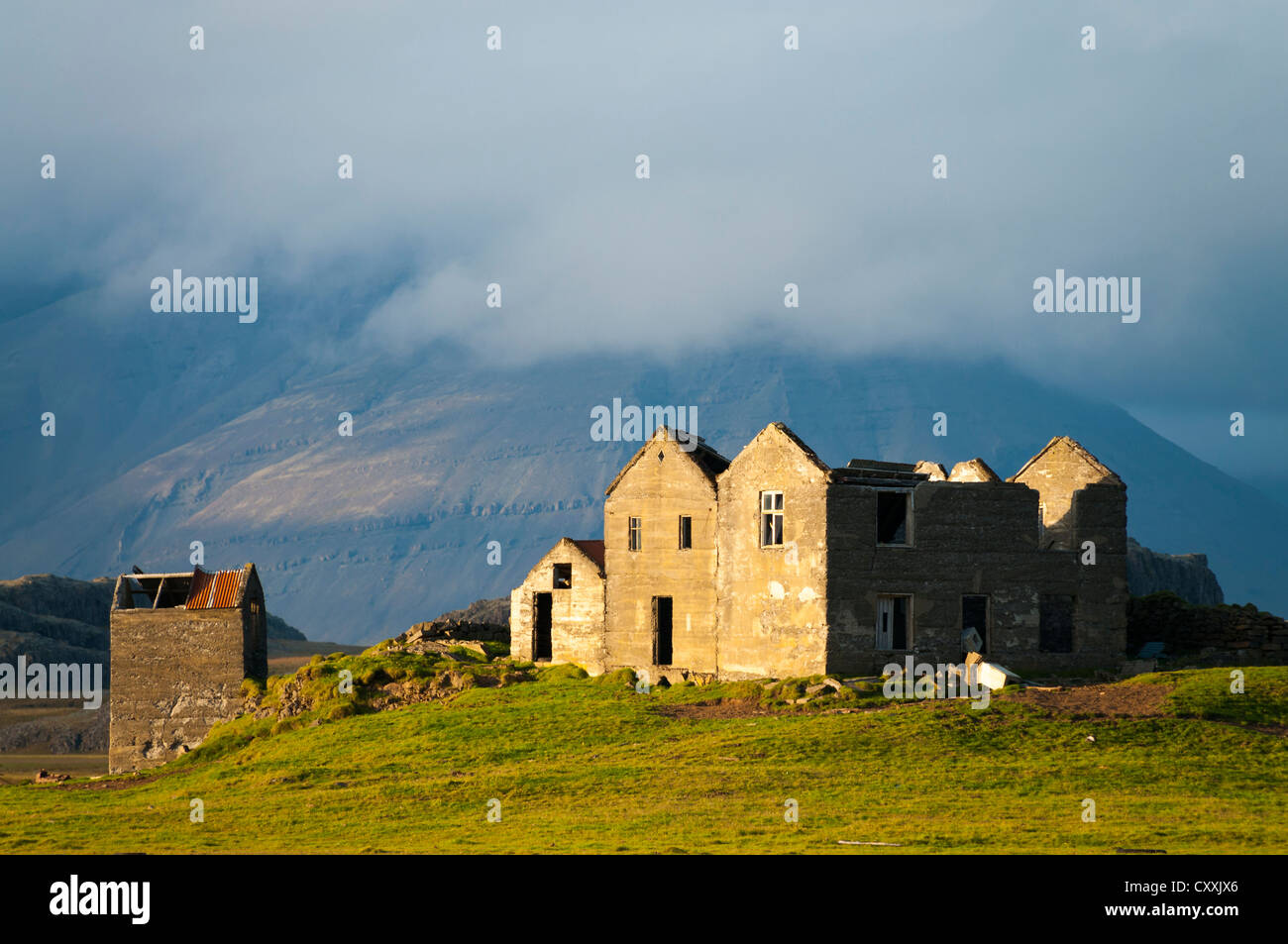 Verlassenen Bauernhof, Austurland, Island, Island, Osteuropa Stockfoto