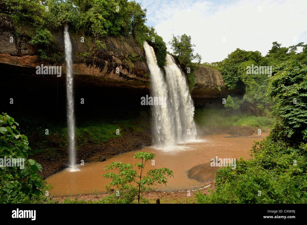 Tello Wasserfall in der Nähe von Ngaoundéré, Kamerun, Zentralafrika, Afrika Stockfoto