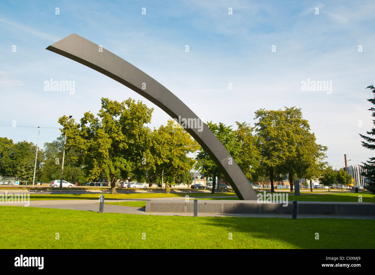 Katkenud Liin die gestrichelte Linie-Denkmal für die Opfer von 1994 M/S Estland Fähre Katastrophe Vanalinn vor den Toren die Altstadt Tallinn Stockfoto