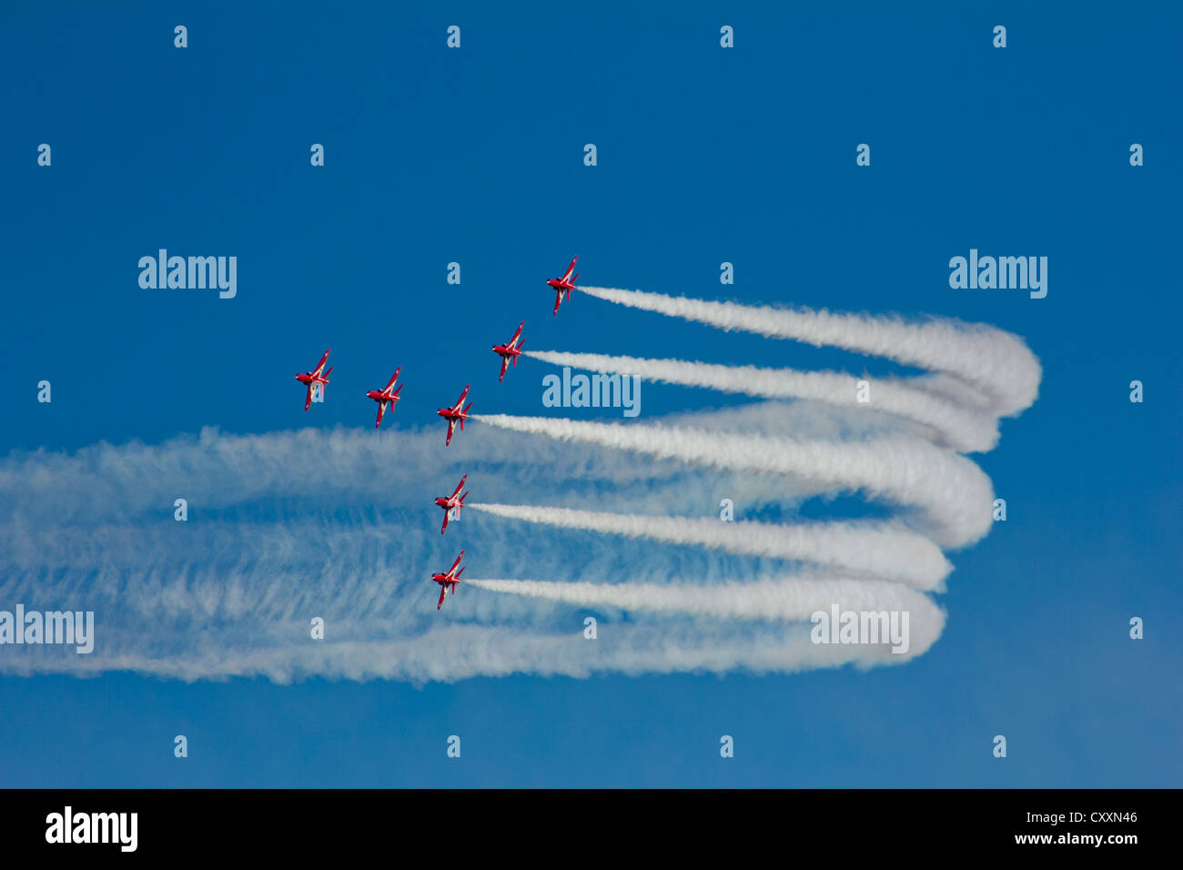 RAF Royal Air Force Kunstflugstaffel der roten Pfeile Stockfoto
