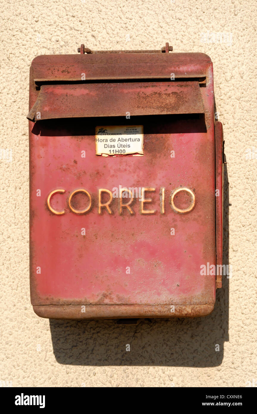 Correio, alten Briefkasten, Altstadt von Porto, Nordportugal, Portugal, Europa Stockfoto