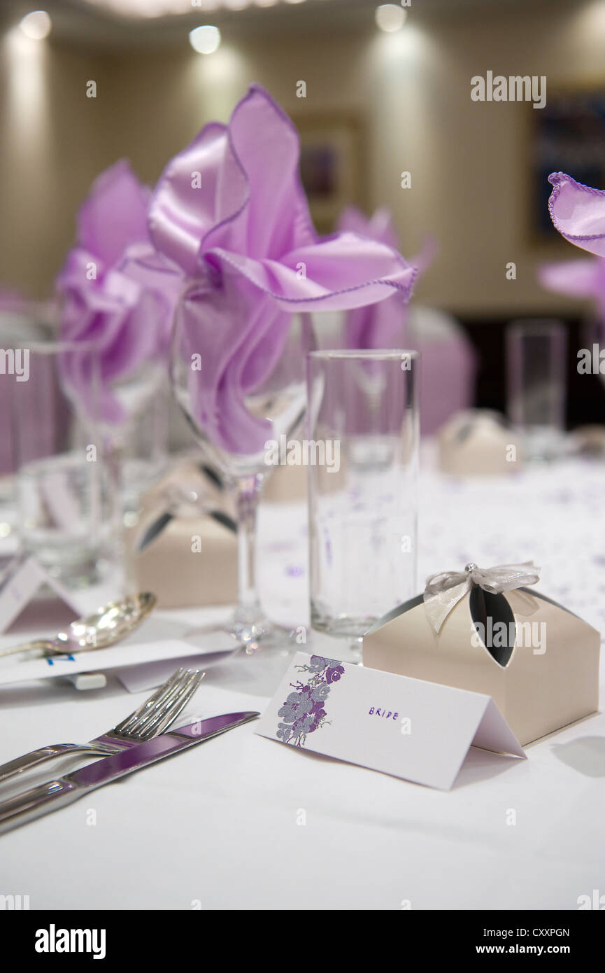 Bräute Tischkarte Stockfoto
