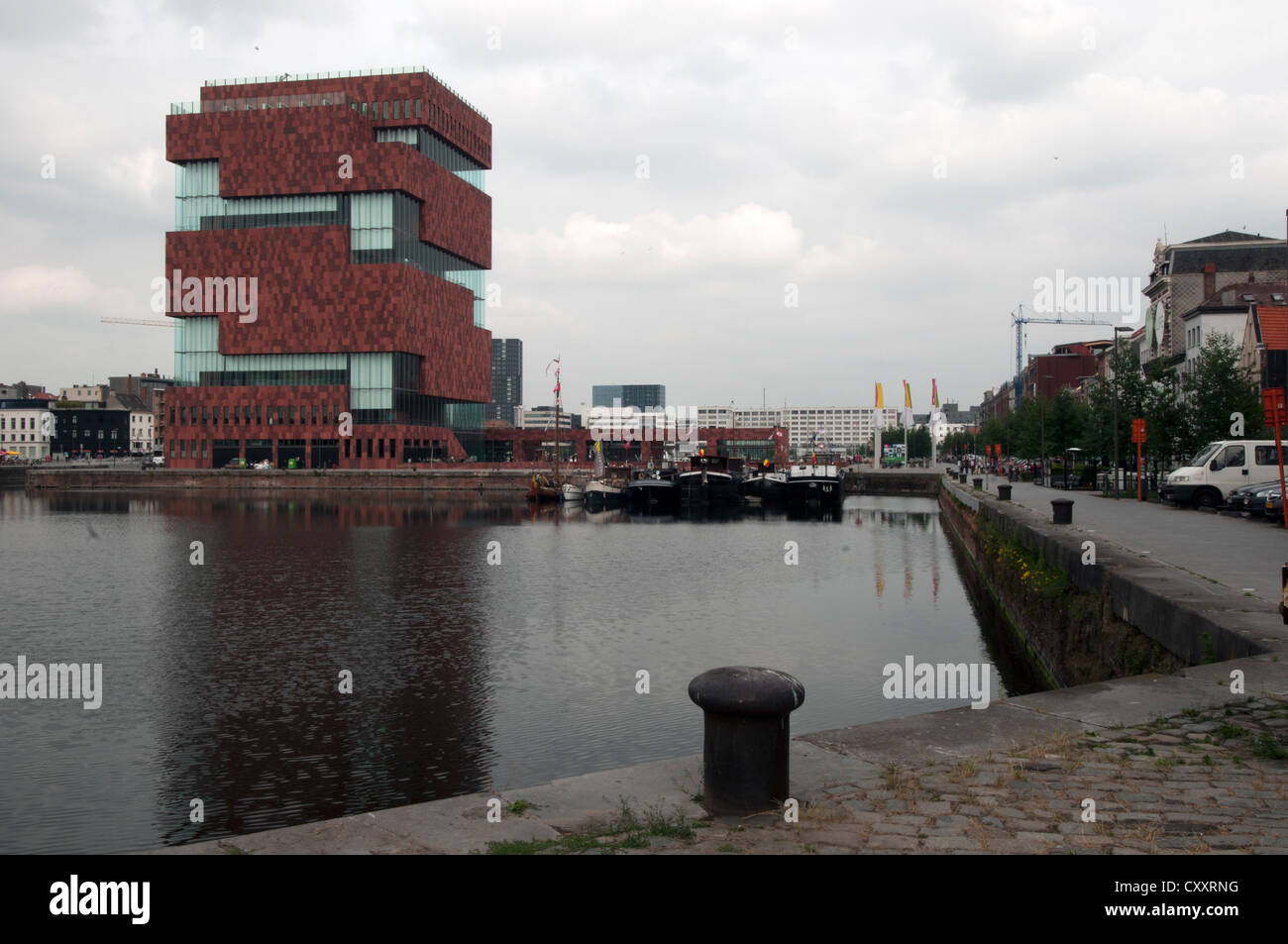 MAS Hafen Bereich Antwerpen, Museum Aan de Stroom, Stockfoto