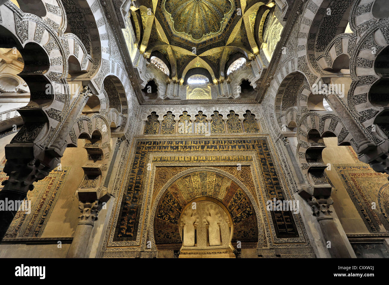 Decke, Decke Tresor, Mezquita-Kathedrale, Kathedrale-Moschee von Córdoba, einer ehemaligen Moschee, Córdoba, Andalusien, Spanien, Europa Stockfoto