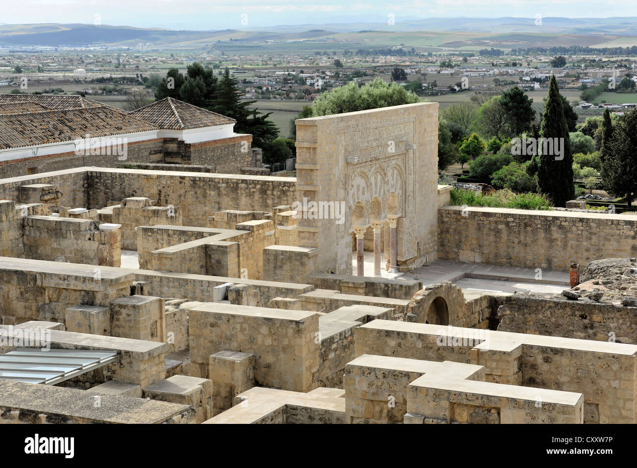 Ruinen des Madinat al-Zahra oder Medina Azahara, baute den Palast von Kalif Abd al-Rahman III, Córdoba, Andalusien, Spanien, Europa Stockfoto