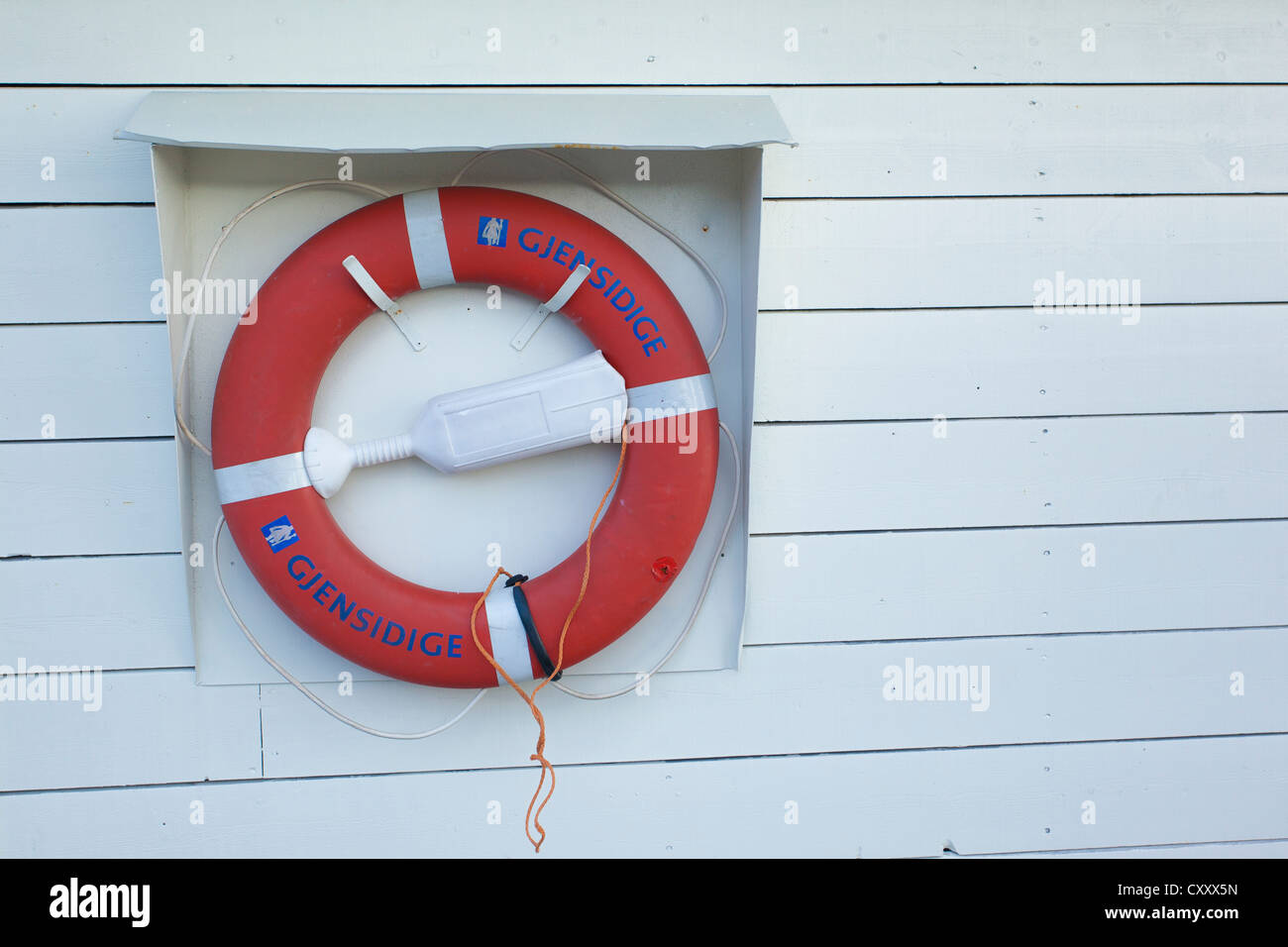 Roter Ring Boje, Norwegen, Europa Stockfoto