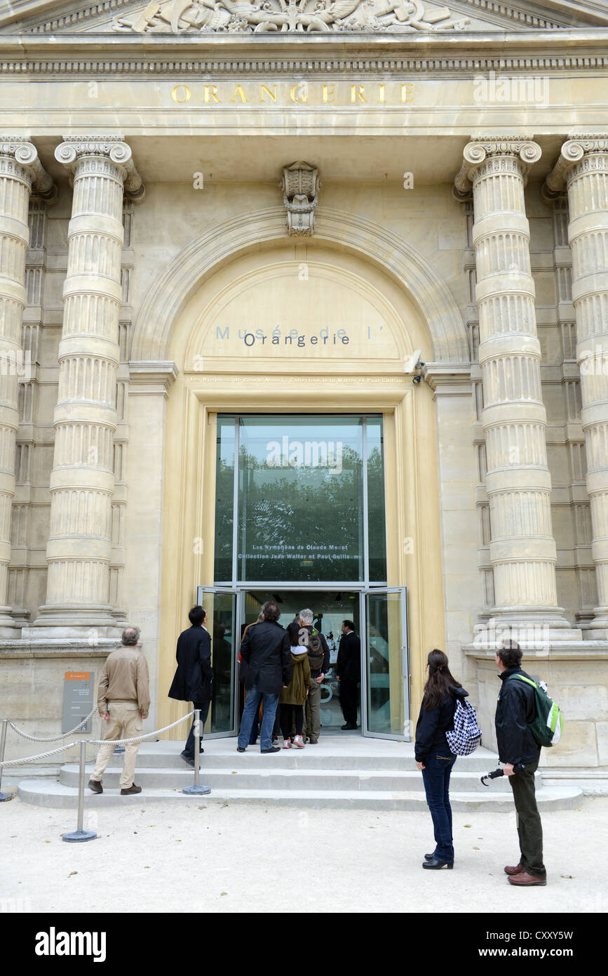 Musee de l ' Orangerie, Paris, Frankreich, äußere des Musée de l ' Orangerie, Paris, Frankreich Stockfoto