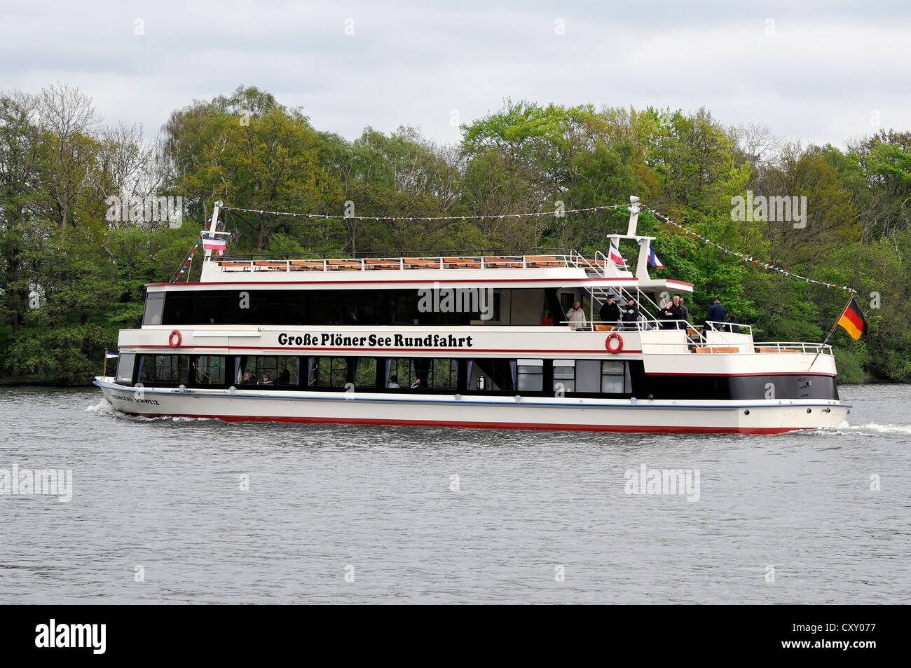 Kreuzfahrt Schiff, MS Holsteinische Schweiz, Plön Great Lake Tour, Plön, Schleswig-Holstein Stockfoto