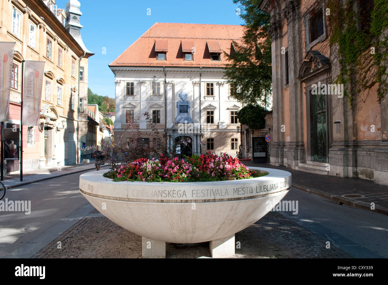 Platz der französischen Revolution, Ljubljana, Slowenien Stockfoto