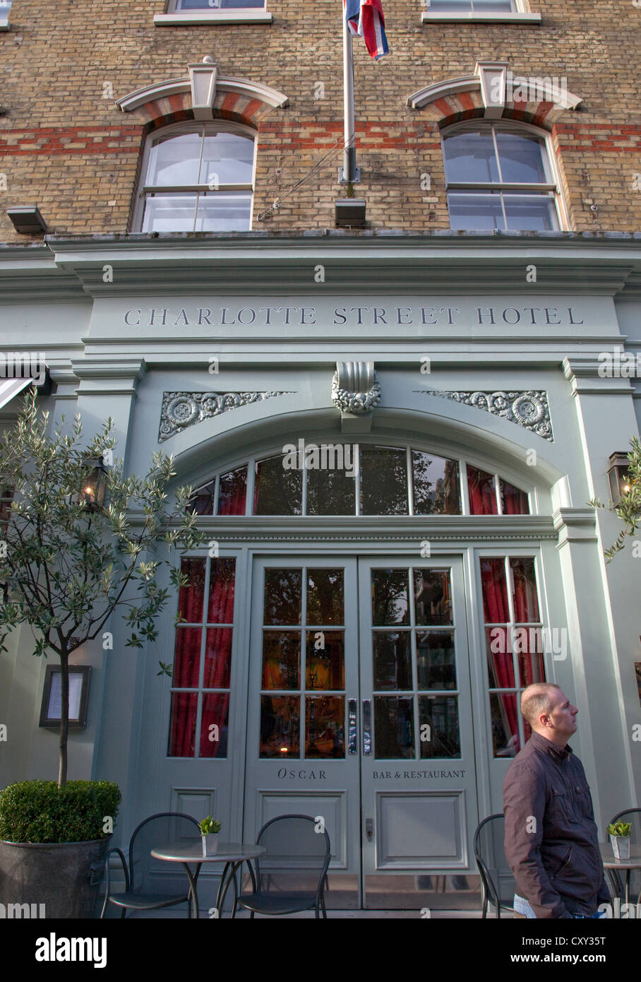 Charlotte Street Hotel in Fitzrovia, London Stockfoto