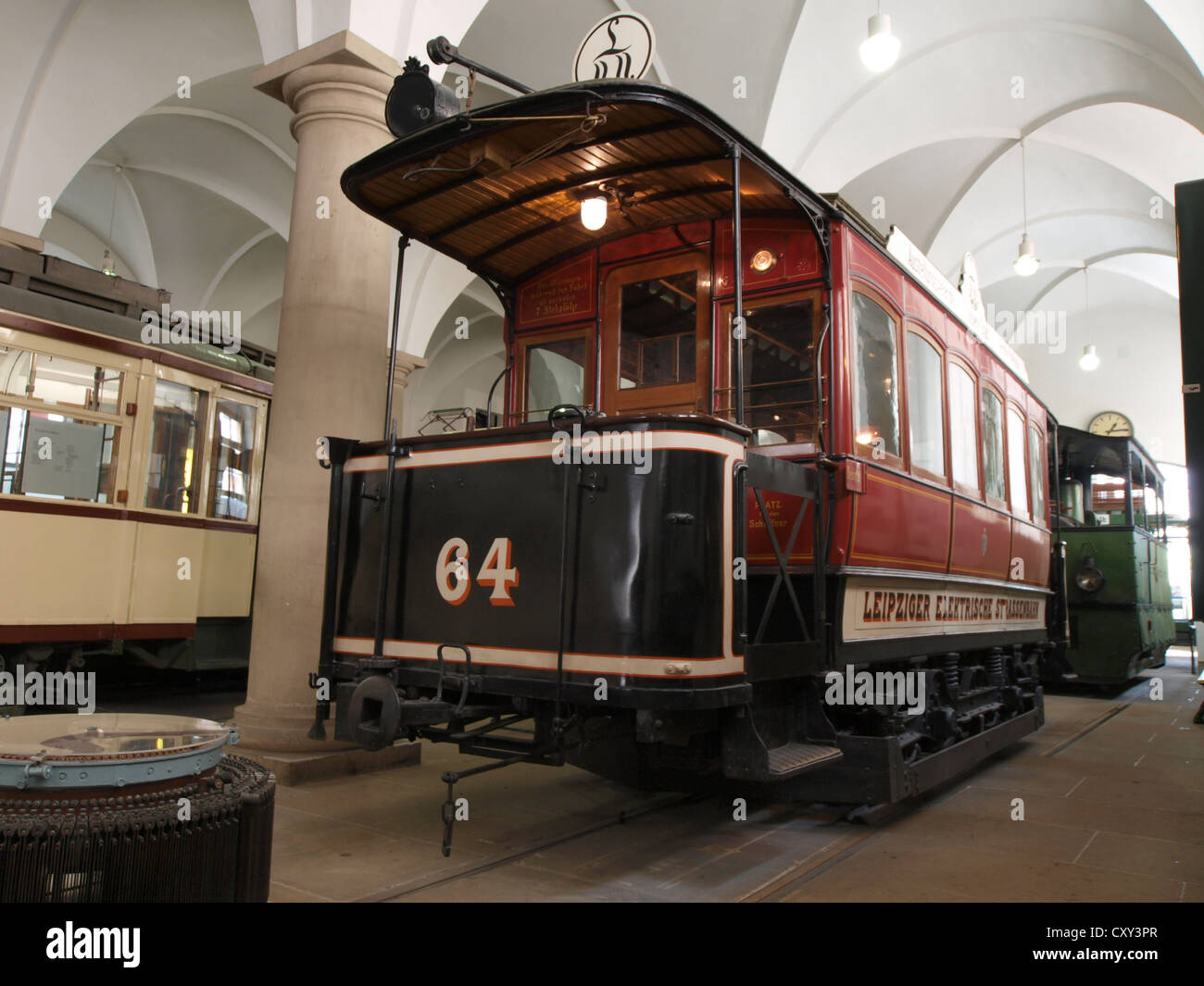 Leipziger elektrische Straßenbahn, Berolina-Triebwagen Stockfoto