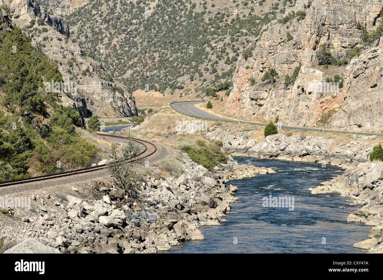 Wind-River-Canyon, Thermopolis, Wyoming, USA Stockfoto