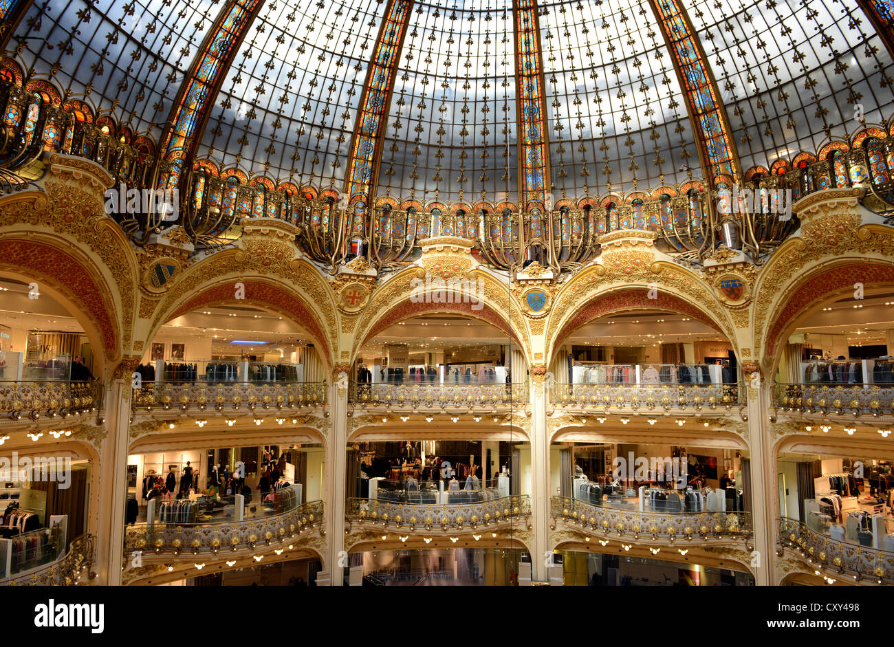 Galeries Lafayette, Paris, Frankreich Stockfoto