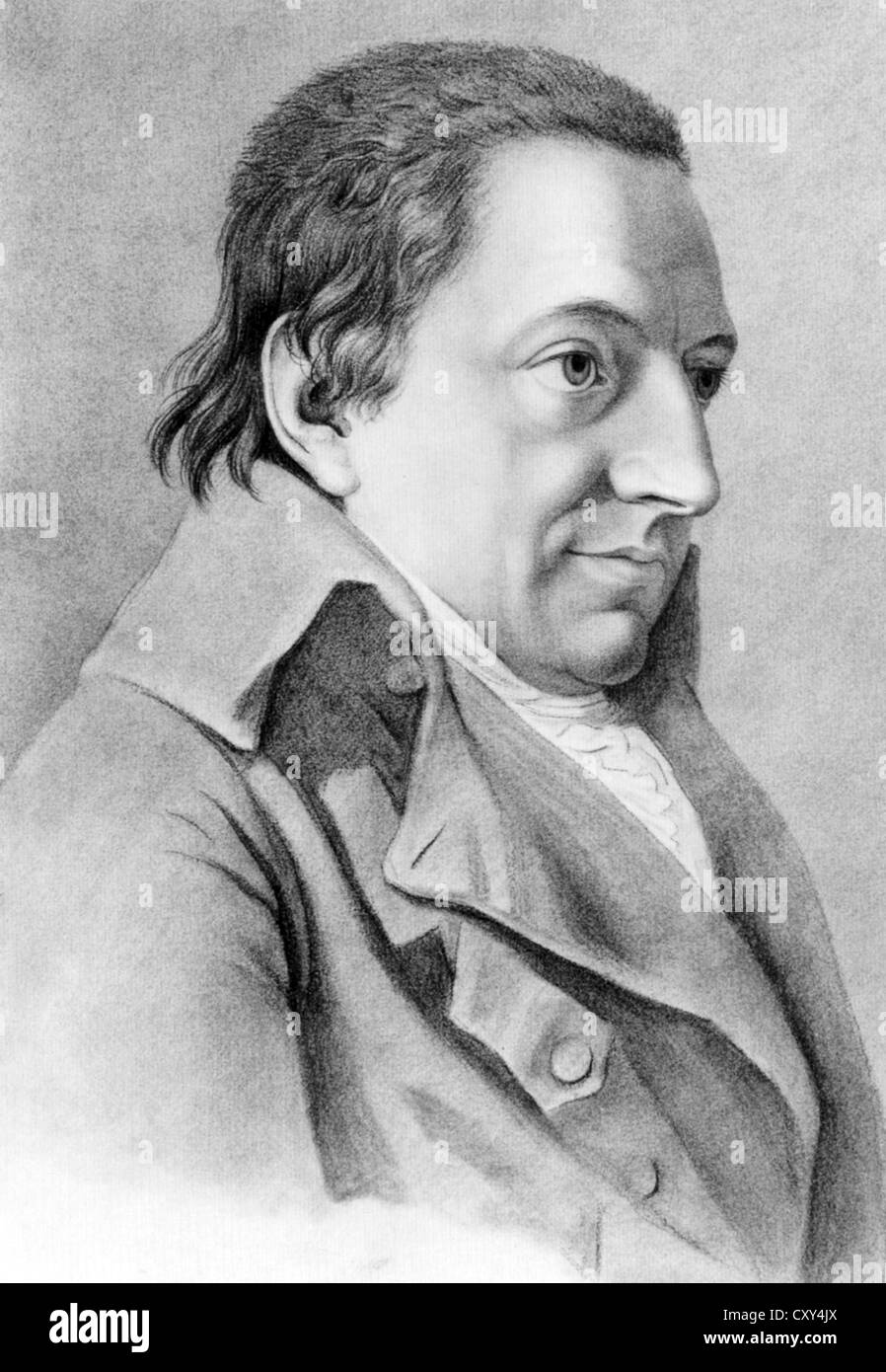 Deutscher Philosoph JOHANN FICHTE (1762-1814) Stockfoto