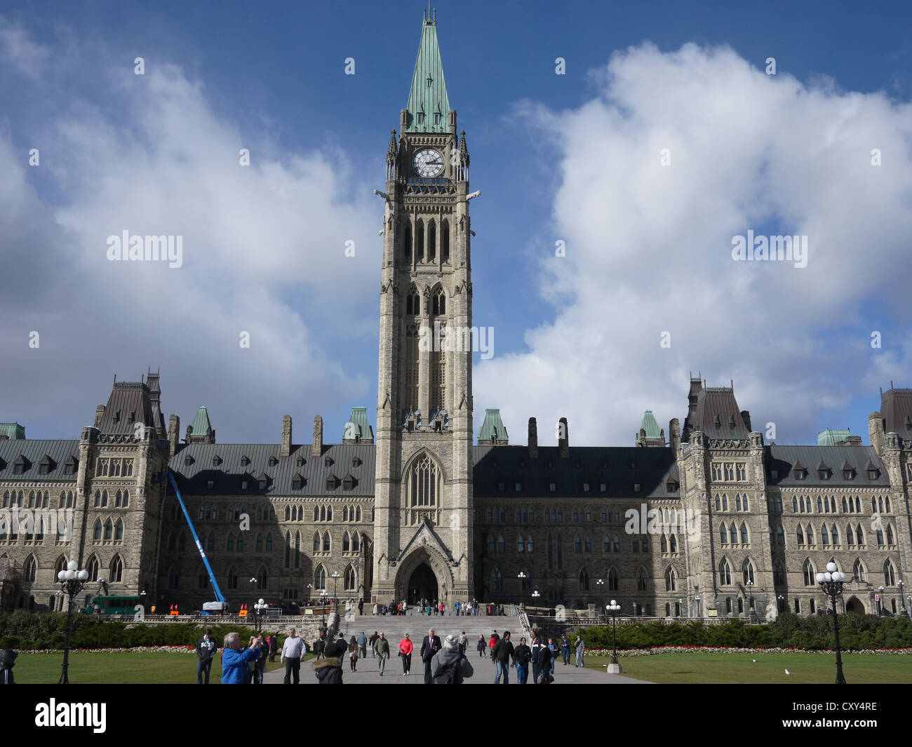 Ottawa-Parlament-Hügel-Tourist-Touristen Stockfoto