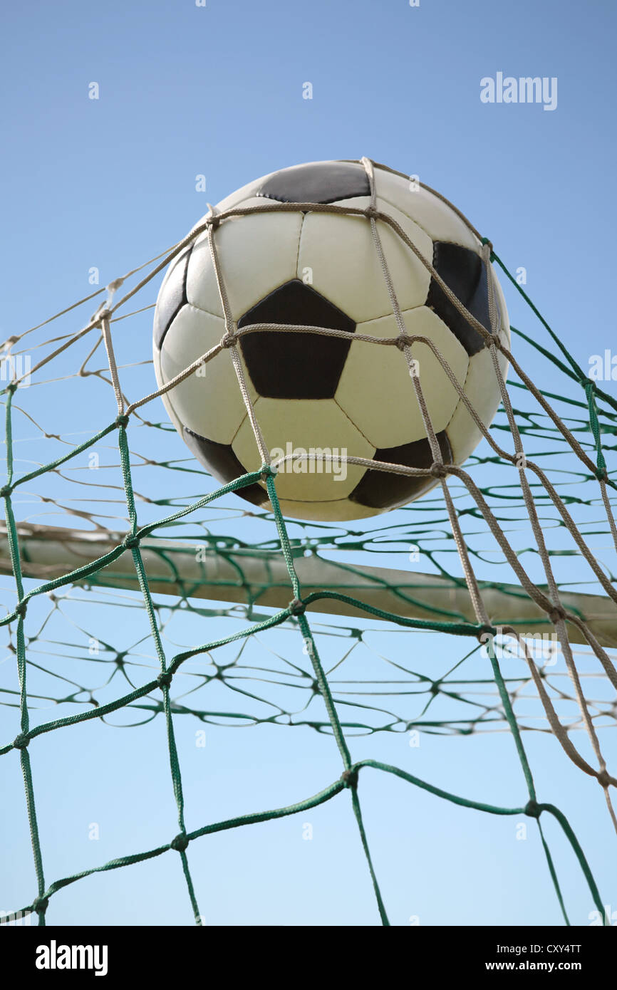 Fußball, Ziel, Netto Stockfoto