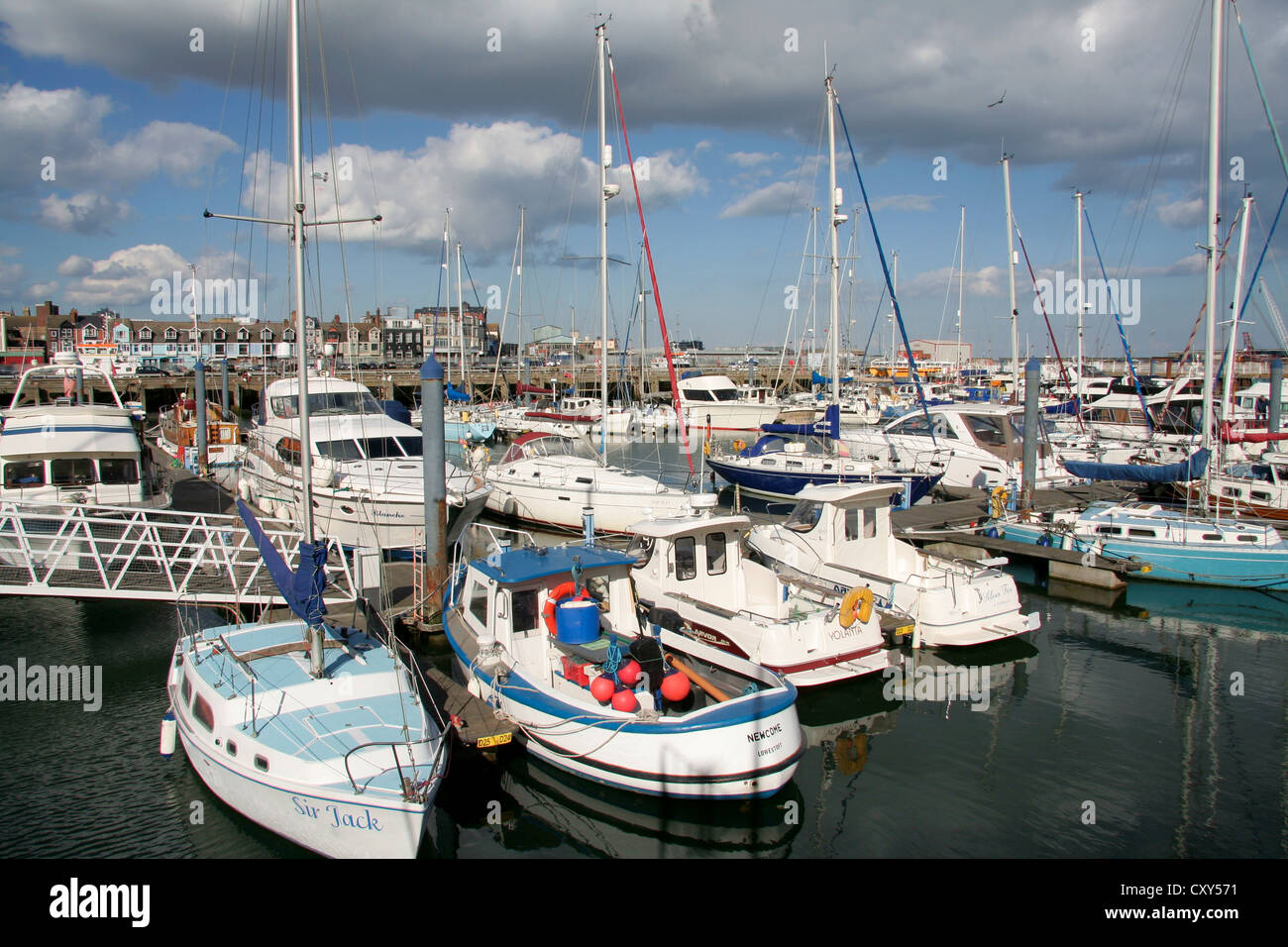 Hafen Sie Marina Lowestoft Suffolk England UK Stockfoto