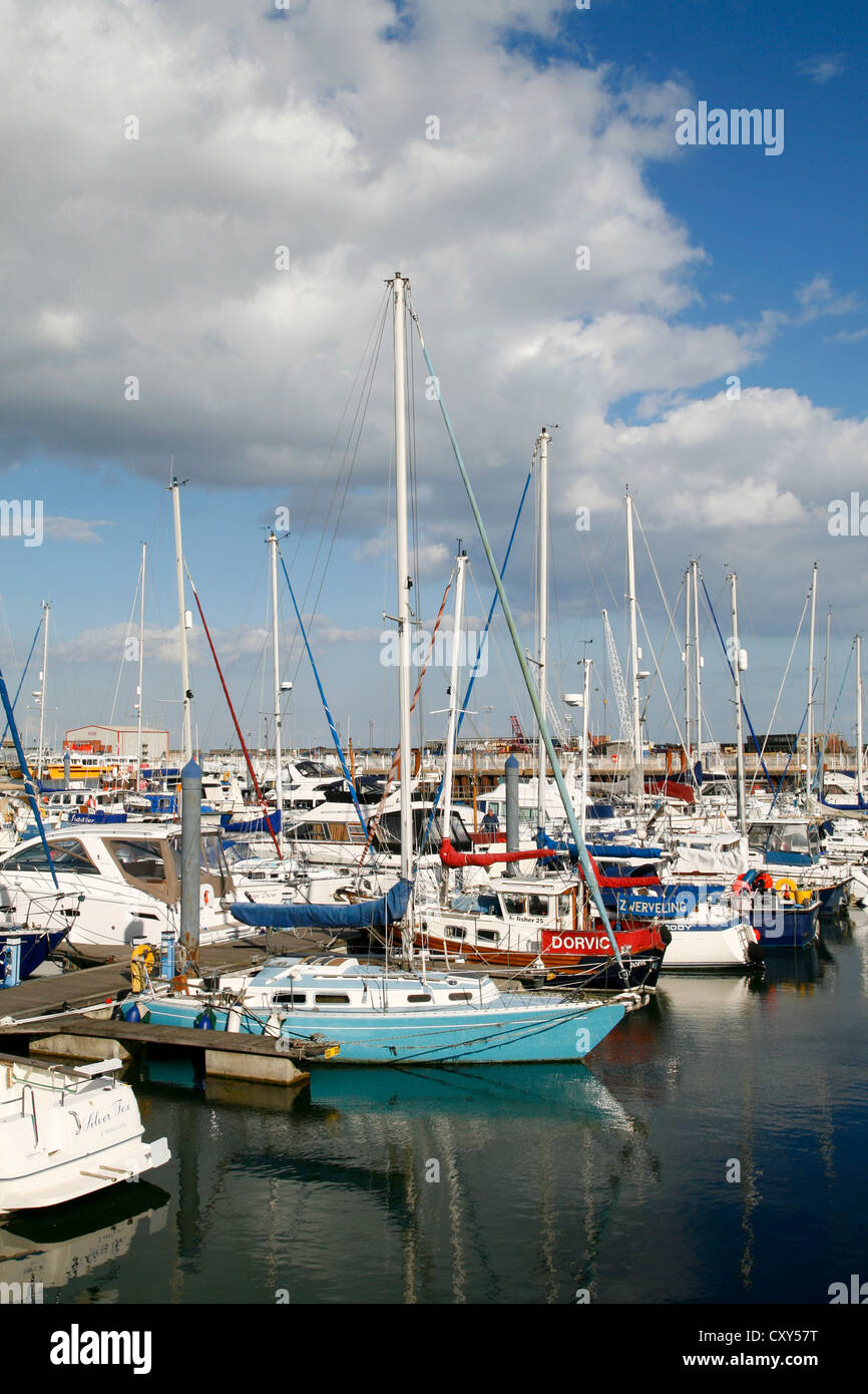 Hafen Sie Marina Lowestoft Suffolk England UK Stockfoto