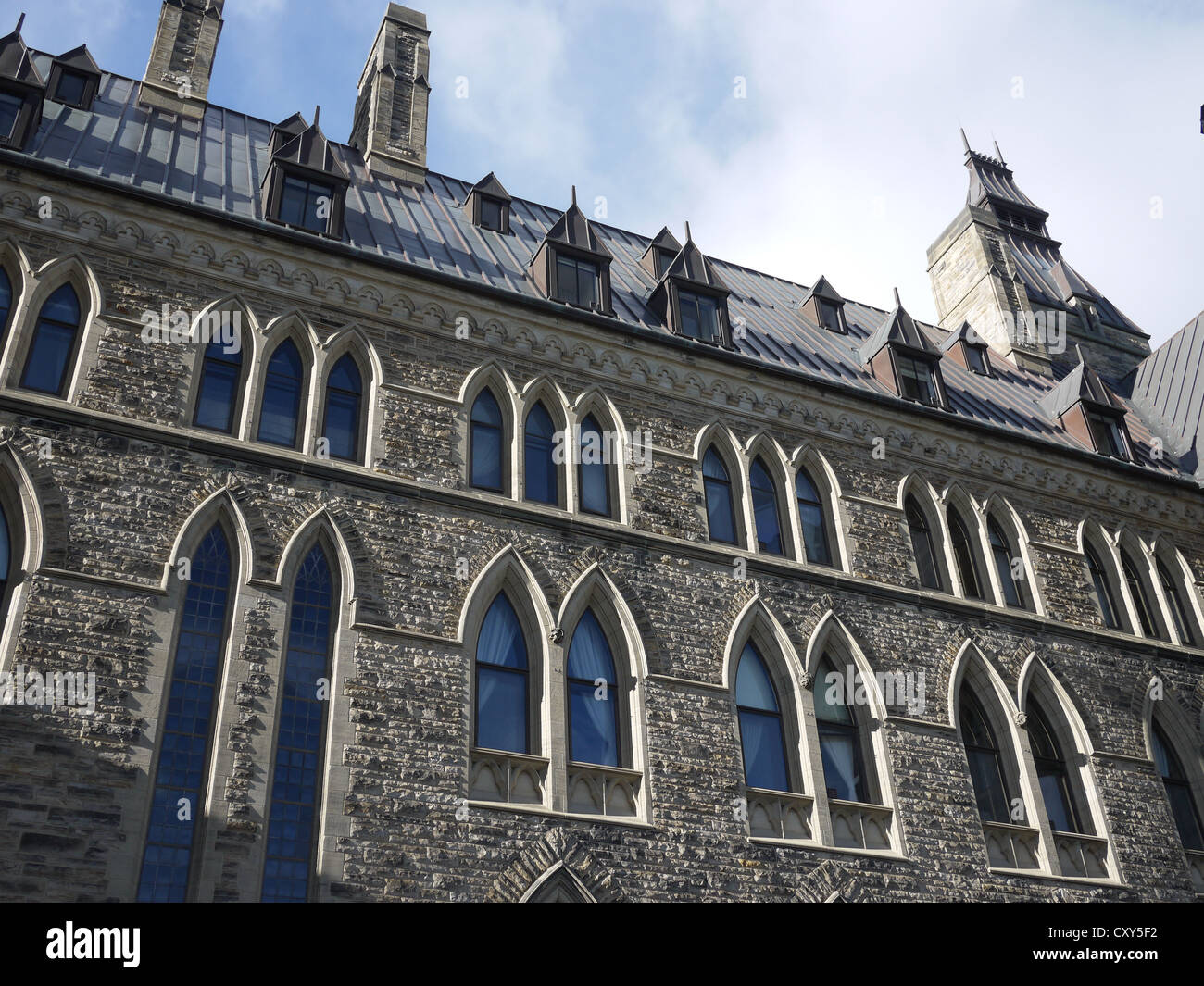 Ottawa Parlamentsgebäude Hügel außen Stockfoto