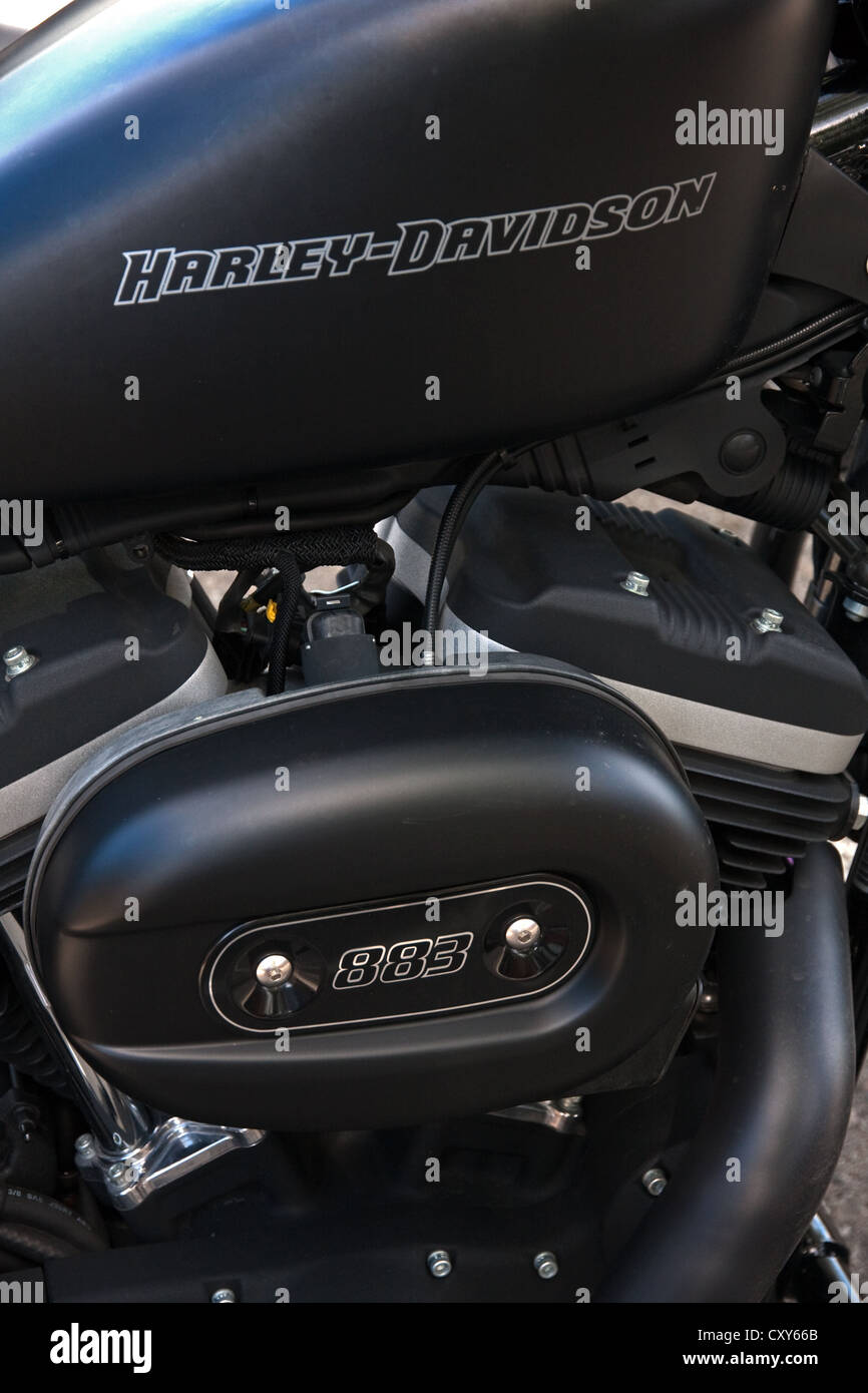 Harley-Davidson 885 Motorrad in matt-schwarz Stockfoto