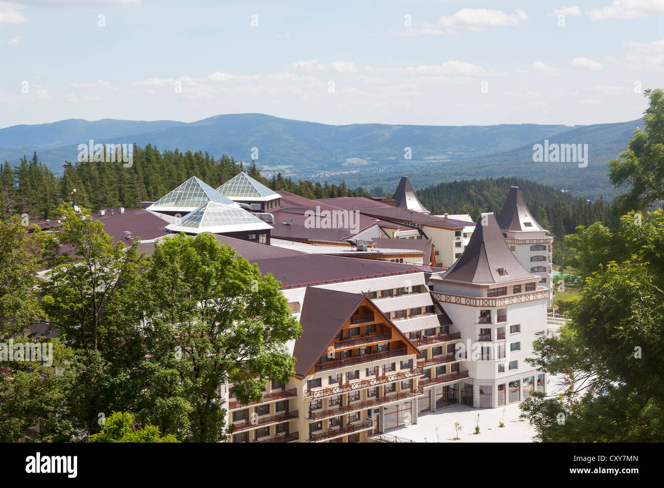 Luxus-Berghotel in Karpacz, Polen Stockfoto