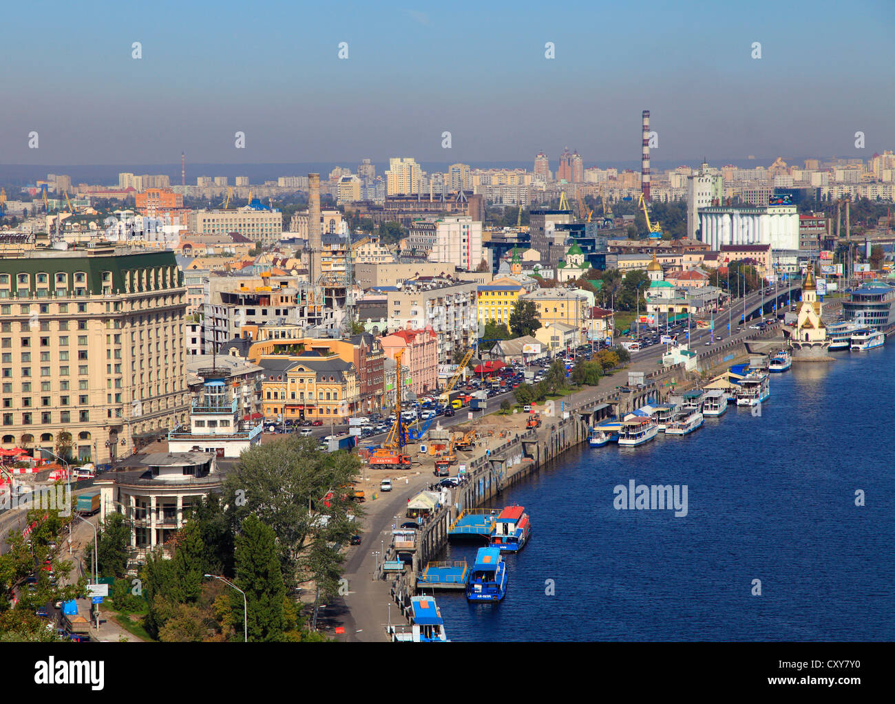 Ukraine, Kiev, Kiew, Dnjepr, Stadtteil Podil, Stockfoto