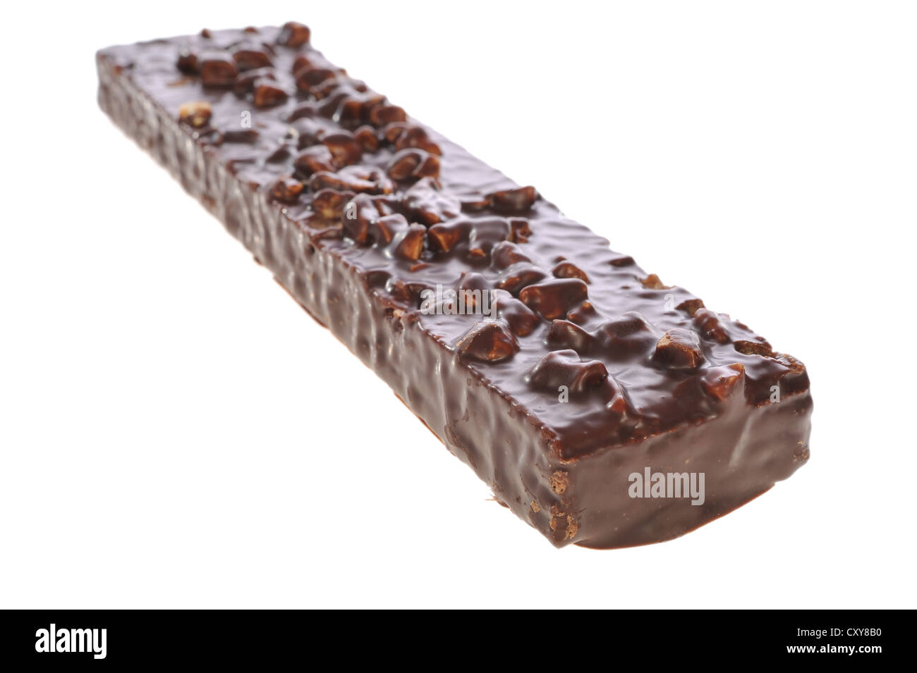 Schokolade-Wafern auf weißem Hintergrund Stockfoto