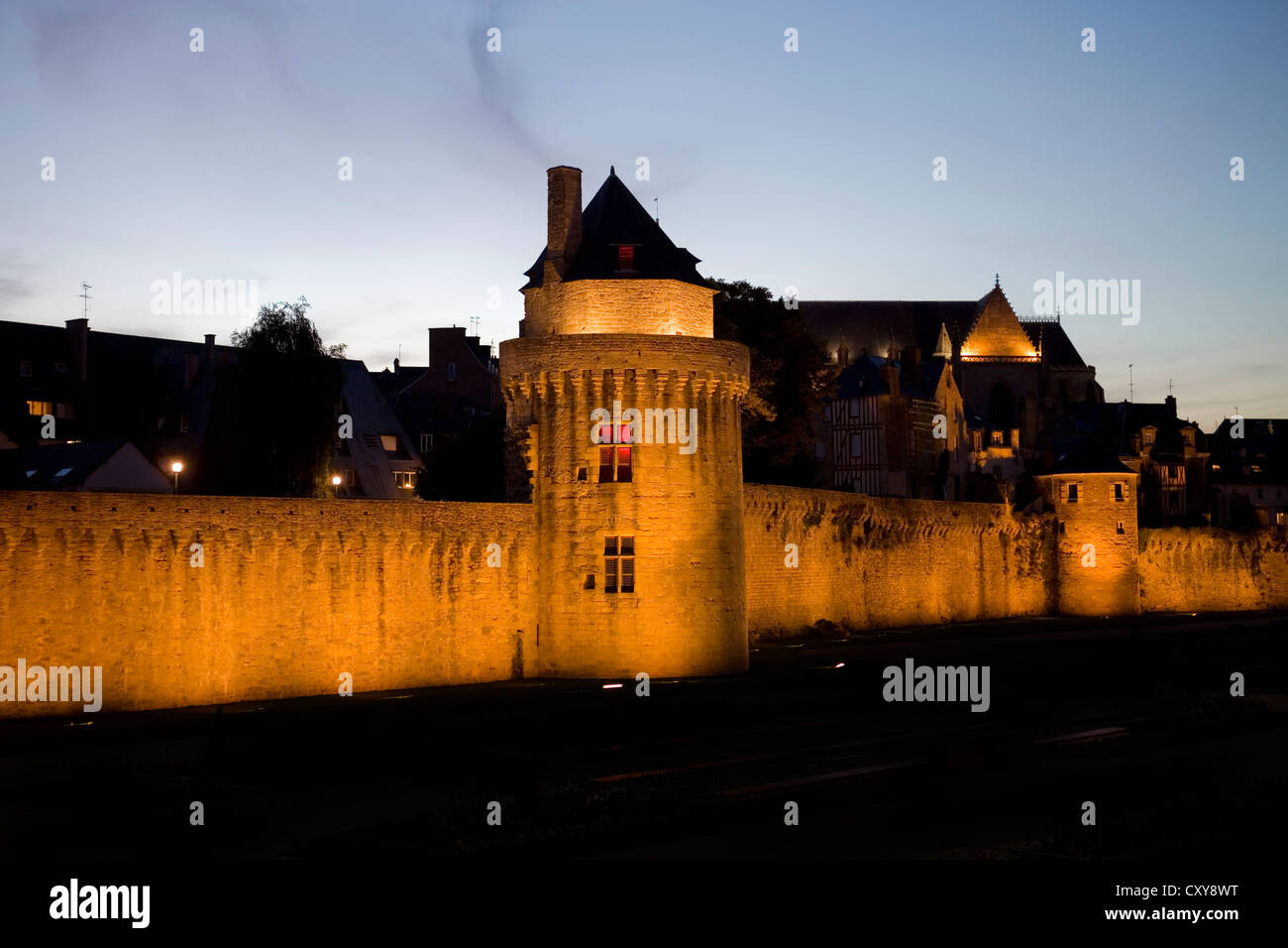 die historische Stadt Vannes in der Bretagne, Frankreich Stockfoto