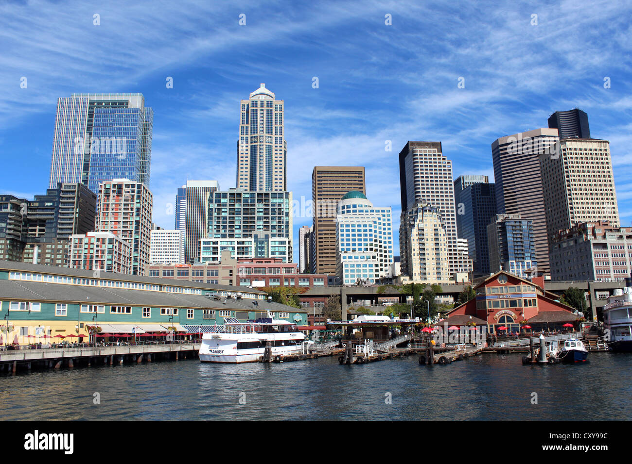 Skyline von Seattle, Seattle, Washington, USA Stockfoto