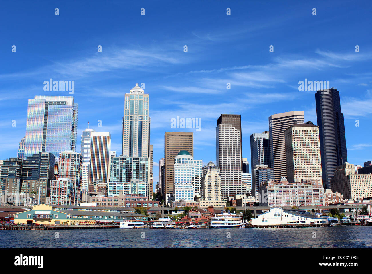 Skyline von Seattle, Seattle, Washington, USA Stockfoto