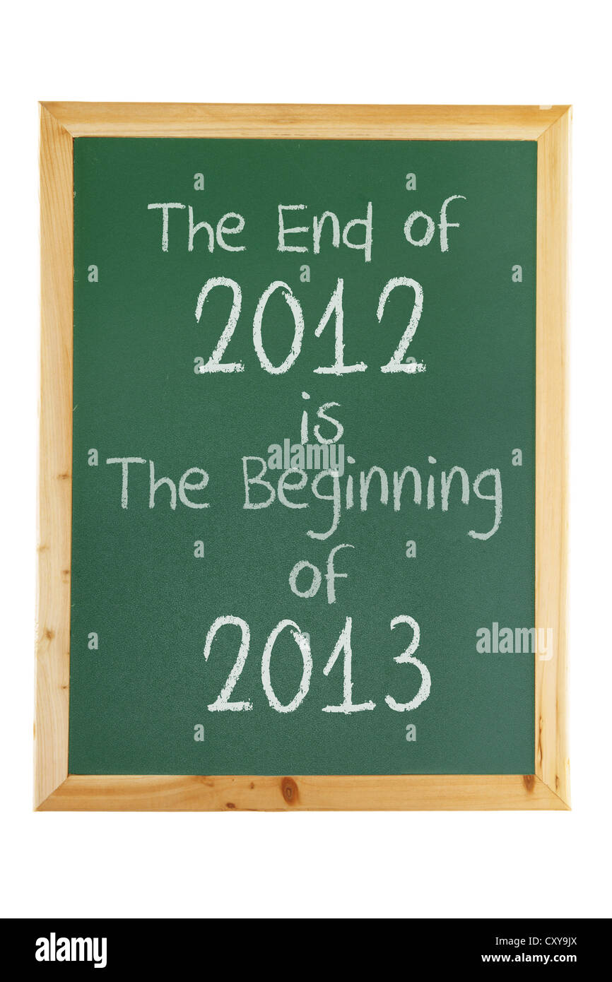 Tafel mit Jahren Stockfoto