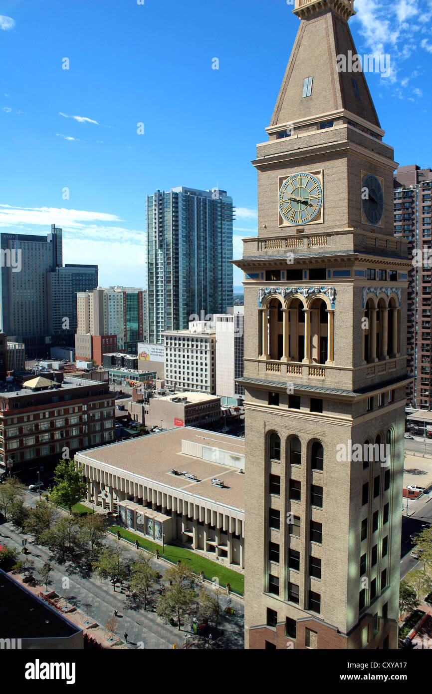 Denver zeigen Daniels & Fisher Tower, Downtown Denver, Colorado, USA Stockfoto