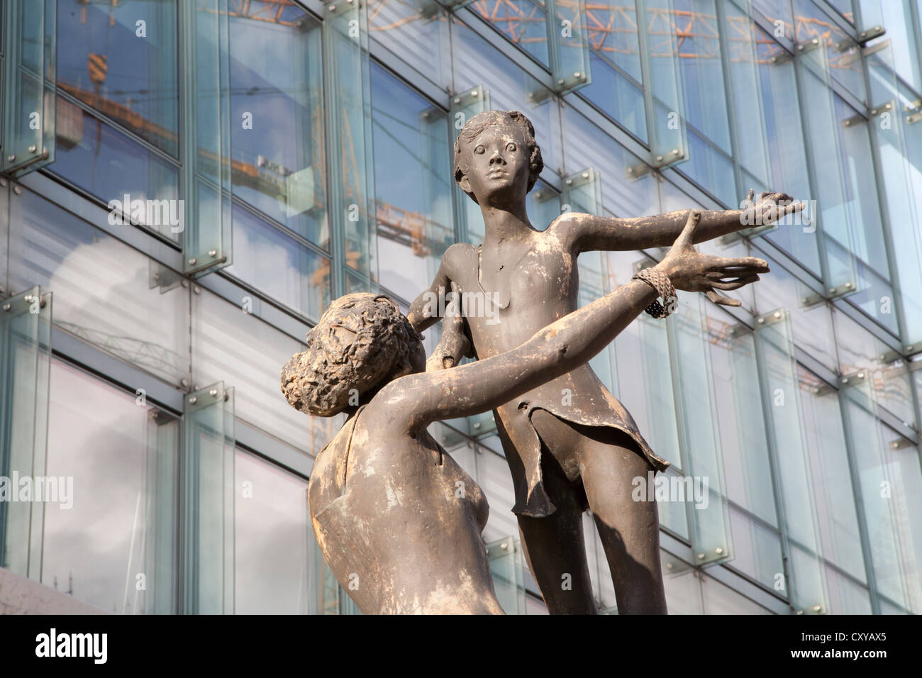 Brüssel - moderne Statue für Europäische Kommission Stockfoto