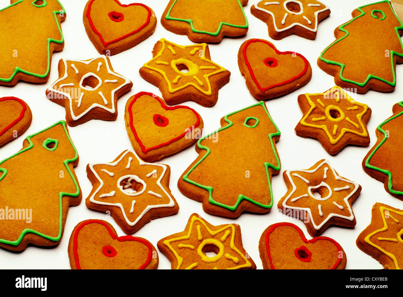 Lebkuchen Figuren, Weihnachtsplätzchen Stockfoto