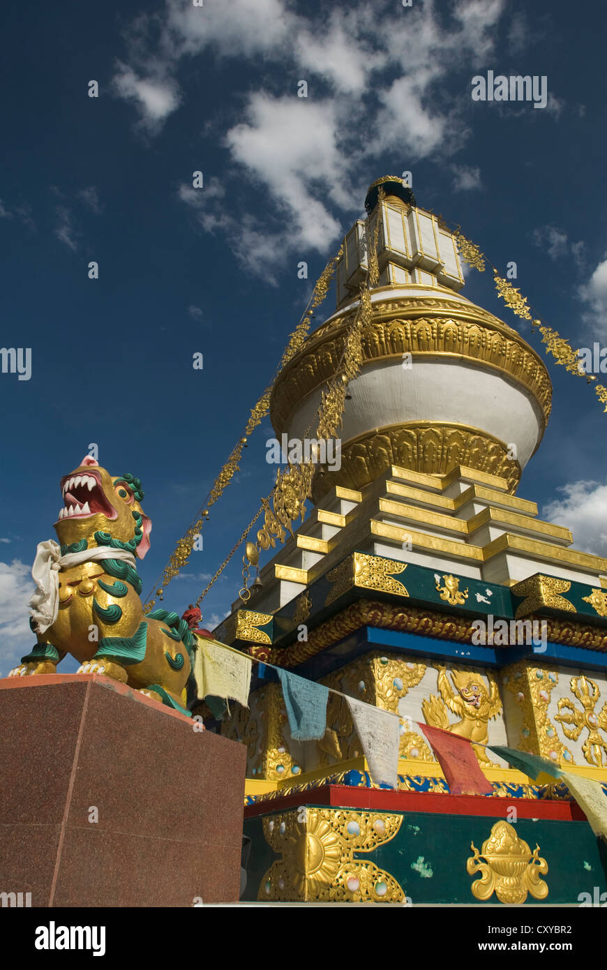 Der neue Stupa am Tabo, Spiti, Nordindien Stockfoto