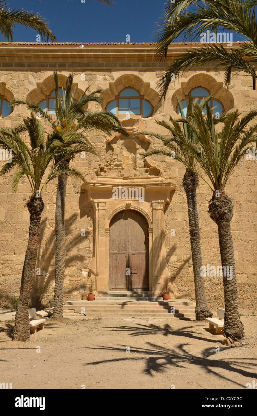 Kirche Iglesia de San Pedro, Insel Tabarca, Isla de Tabarca, Provinz Alicante, Costa Blanca, Spanien, Europa Stockfoto