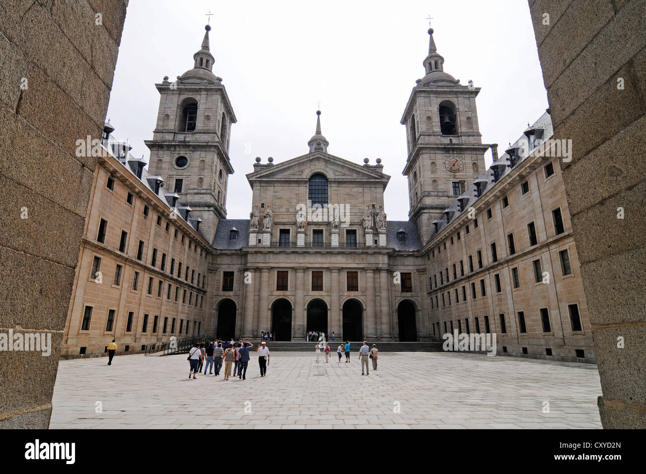 Real Sitio de San Lorenzo de El Escorial, Kloster, Schloss, Palast, Lorenzo de El Escorial, Spanien, Europa Stockfoto