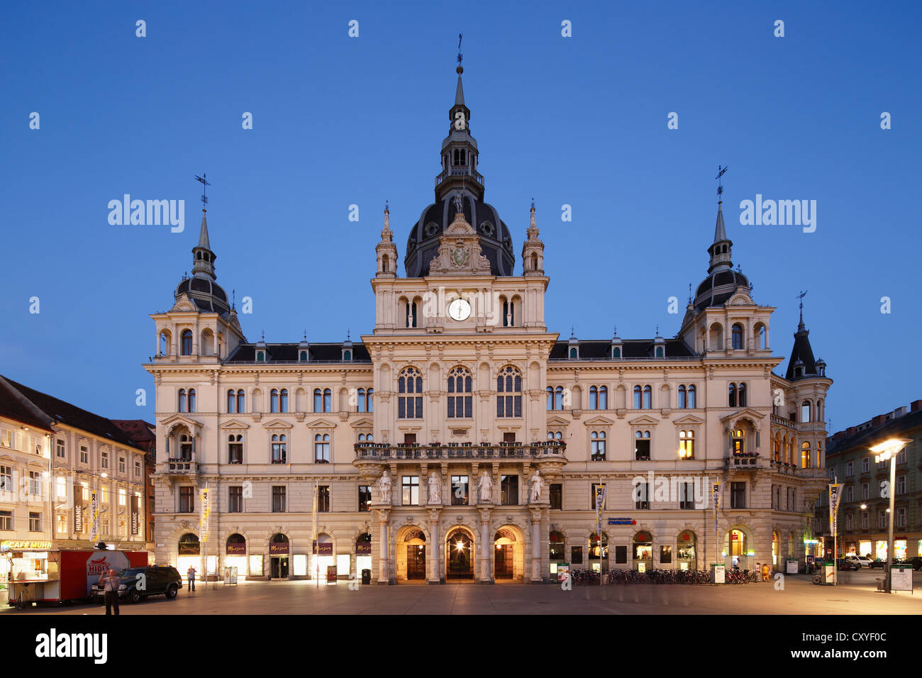 Rathaus, quadratische Hauptplatz, Graz, Steiermark, Österreich, Europa, PublicGround Stockfoto