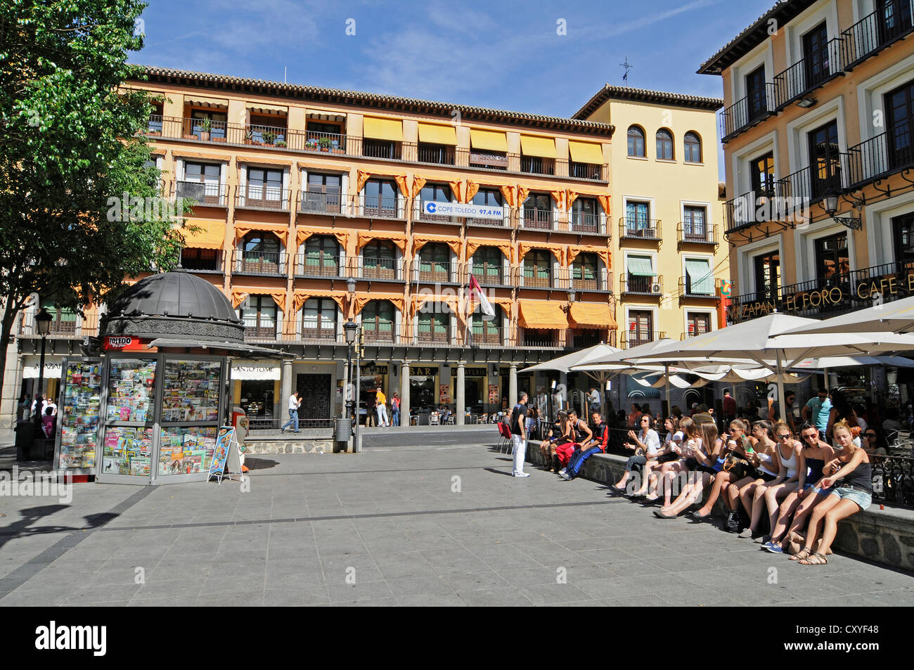 Plaza de Zocodover, quadratisch, Toledo, Kastilien-La Mancha, Spanien, Europa, PublicGround Stockfoto