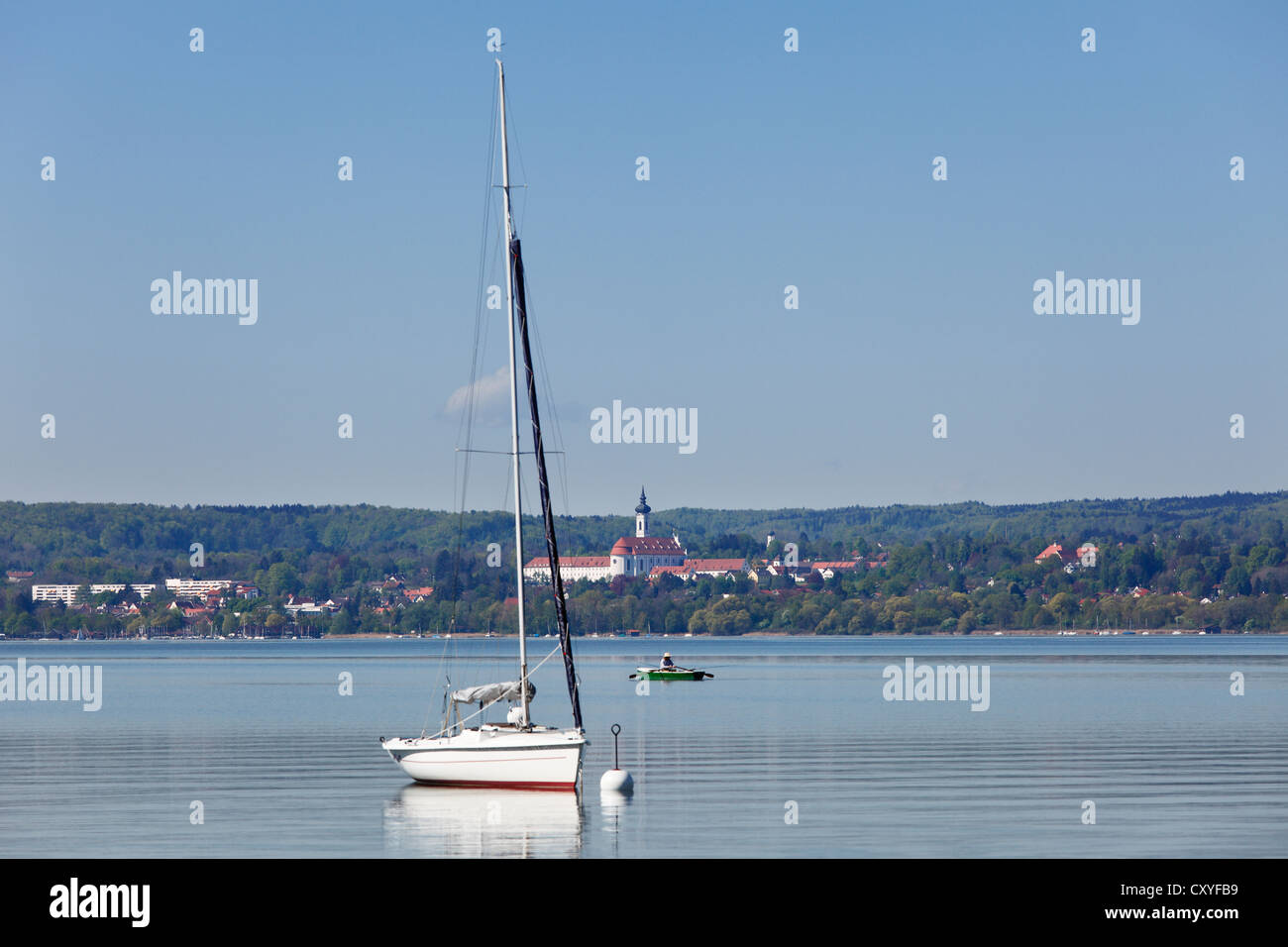 Diessen am Ammersee, Blick vom Wartaweil, fünf-Seen-Land, Bayern, Oberbayern Stockfoto