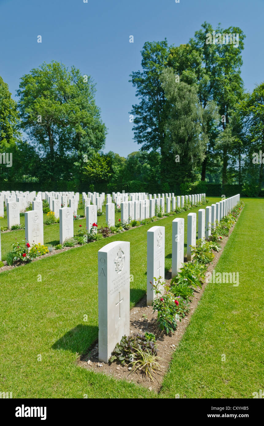 Durnbach War Cemetery, die letzte Ruhestätte für 2960 Soldaten, die in WW2, Duernbach, Gmund gestorben bin Tegernsee, Bayern Stockfoto